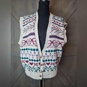 Vintage Women's Woolrich Knit Vest sz XL